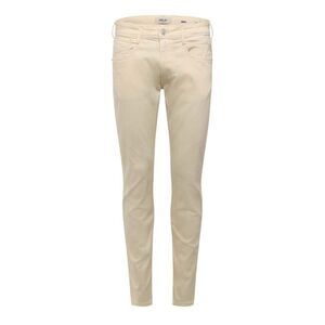Replay Mens Cotton Blend Slim Jeans / White